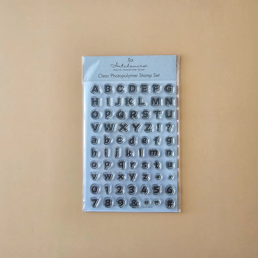 Modern Sans Serif Alphabet Stamp Set — Set B