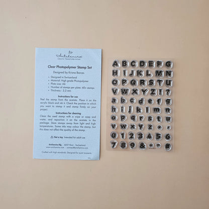 Modern Sans Serif Alphabet Stamp Set — Set B