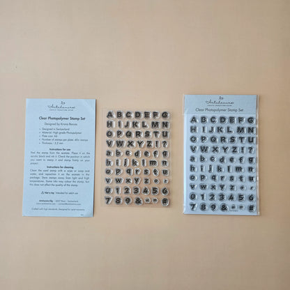 Modern Sans Serif Alphabet Stamp Set — Set B