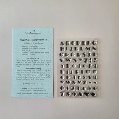 Classic Serif Alphabet Stamp Set — Set A