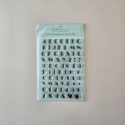 Classic Serif Alphabet Stamp Set — Set A