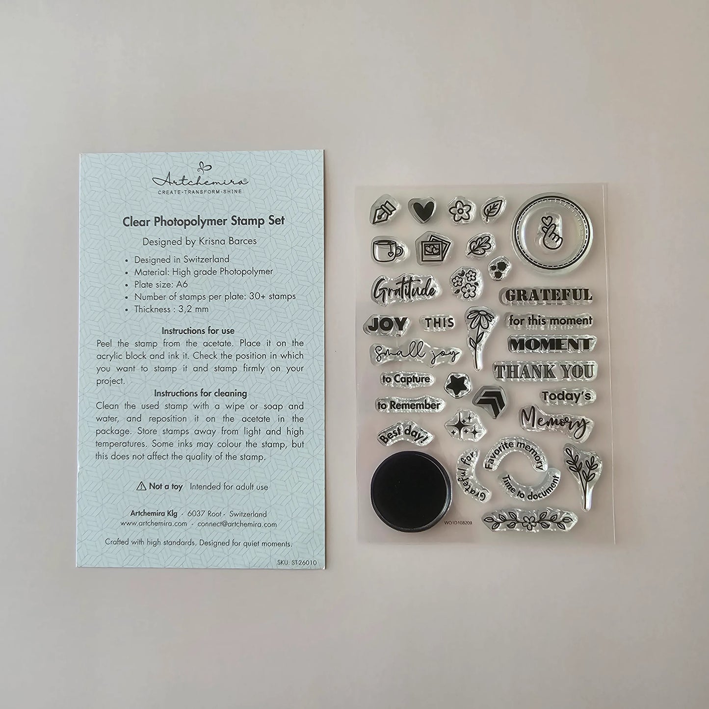 Gratitude Clear Stamp Set — Modular Phrase System