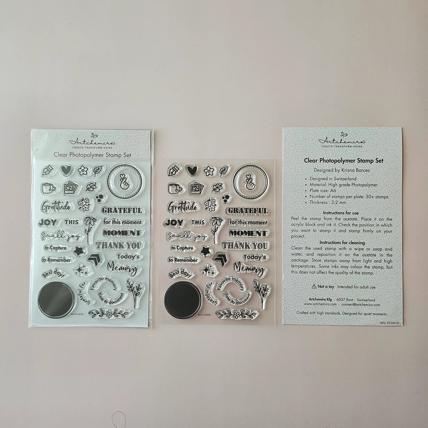 Gratitude Clear Stamp Set — Modular Phrase System
