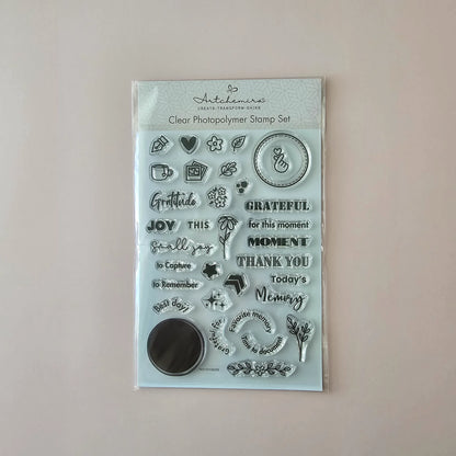Gratitude Clear Stamp Set — Modular Phrase System